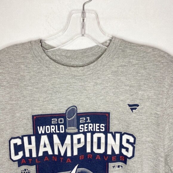 Atlanta Braves MLB World Series Champions Shirt Adult Small Fanatics Long Sleeve - Picture 3 of 4